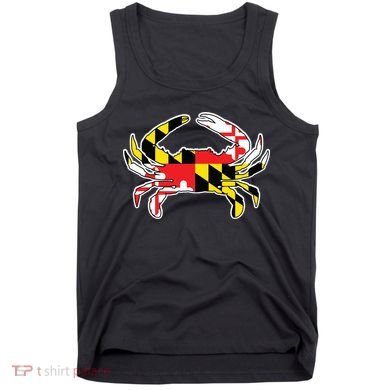 Maryland Flag Blue Crab Gift Tank Top