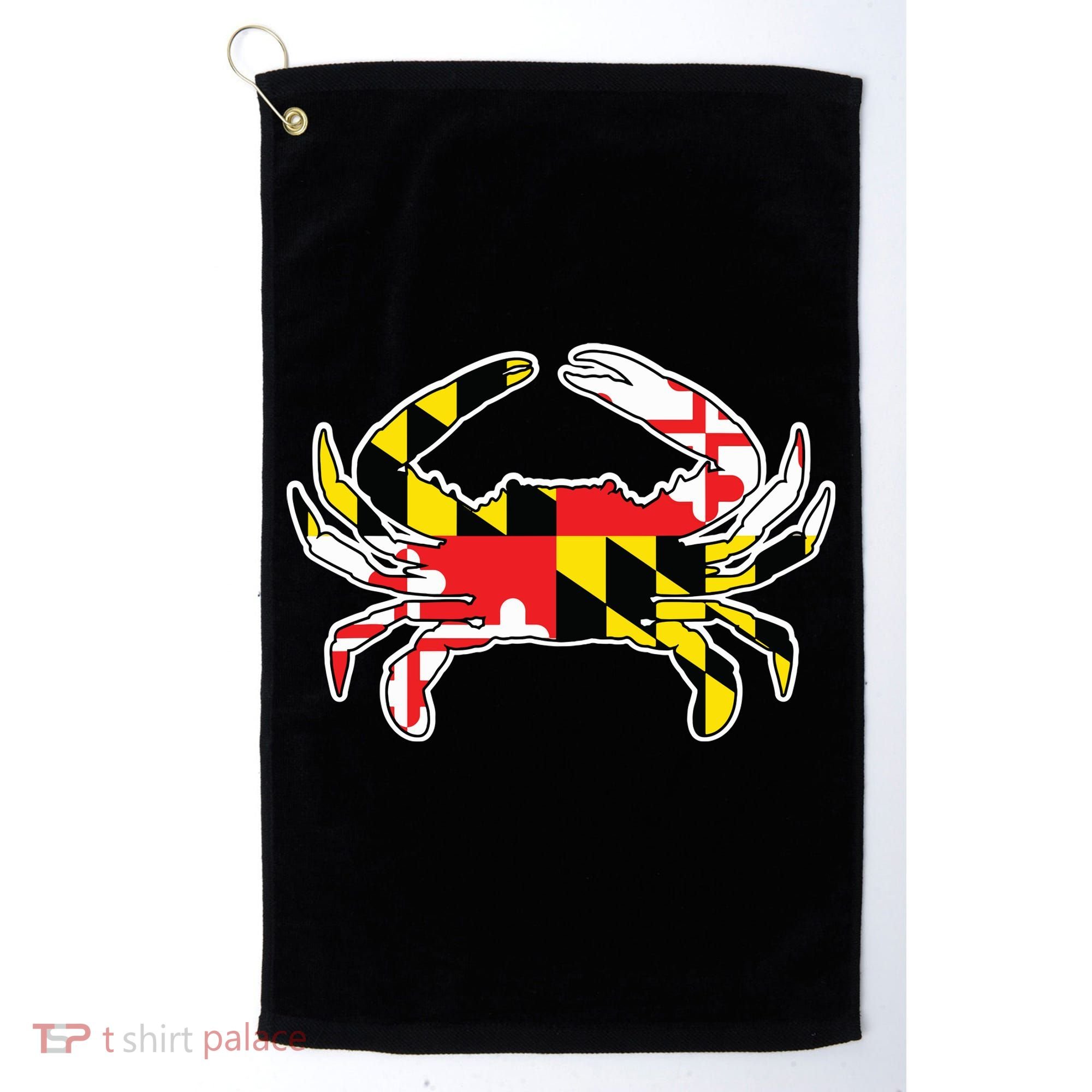 Maryland Flag Blue Crab Gift Golf Towel