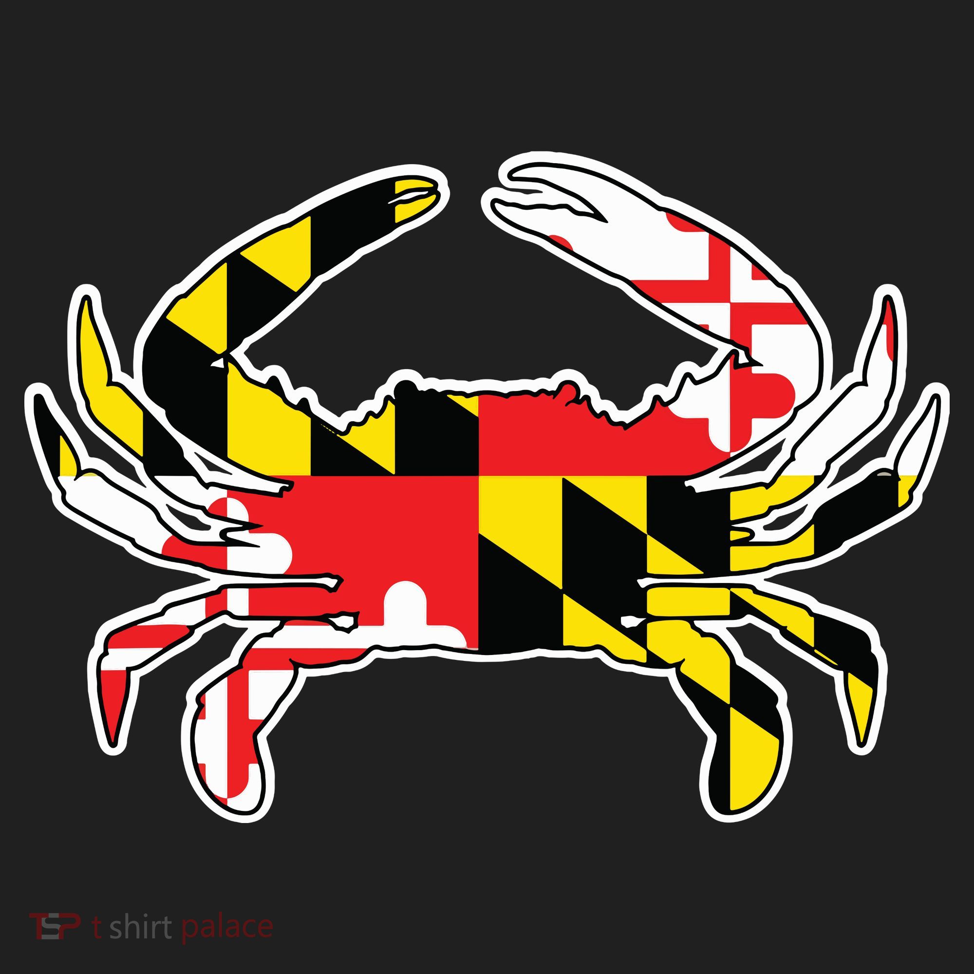 Maryland Flag Blue Crab Gift Golf Towel