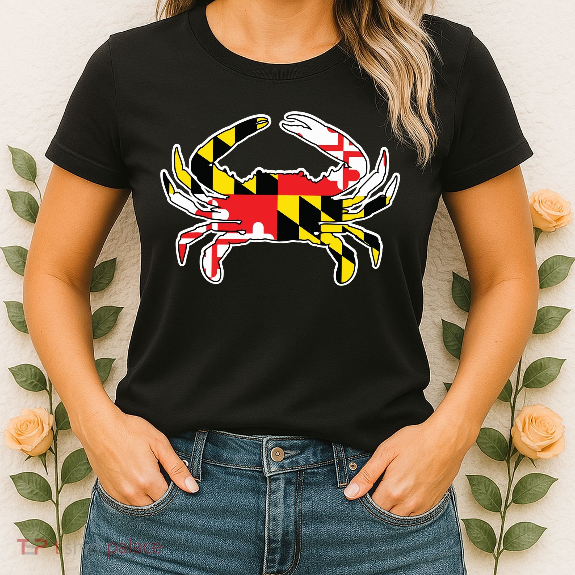 Maryland Flag Blue Crab Gift Women's T-Shirt