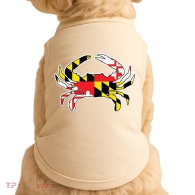 Maryland Flag Blue Crab Gift Doggie Tank