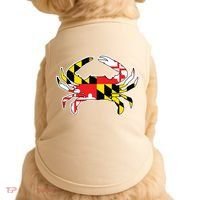 Maryland Flag Blue Crab Gift Doggie Tank thumb 0