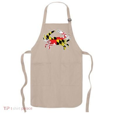 Maryland Flag Blue Crab Gift Apron