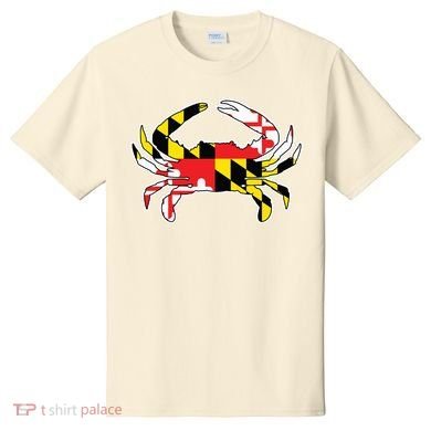 Maryland Flag Blue Crab Gift T-Shirt