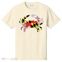 Maryland Flag Blue Crab Gift T-Shirt thumb 0