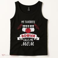 My Favorite Bowler Calls Me Mom Proud Bowling Mom Tank Top thumb 2