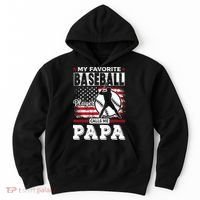 Mens Favorite Baseball Player Calls Me Papa US Flag Father_s Hoodie thumb 0