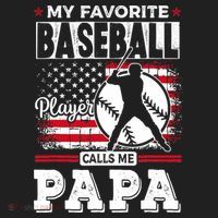 Mens Favorite Baseball Player Calls Me Papa US Flag Father_s Hat thumb 2