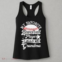 My Favorite Baseball Player Calls Me Grandma Baseball Family Women's Tank Top thumb 3