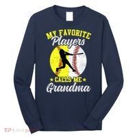 My Favorite Baseball Softball Players Calls Me Grandma Long Sleeve Shirt thumb 0