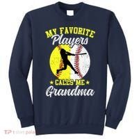 My Favorite Baseball Softball Players Calls Me Grandma Sweatshirt thumb 0