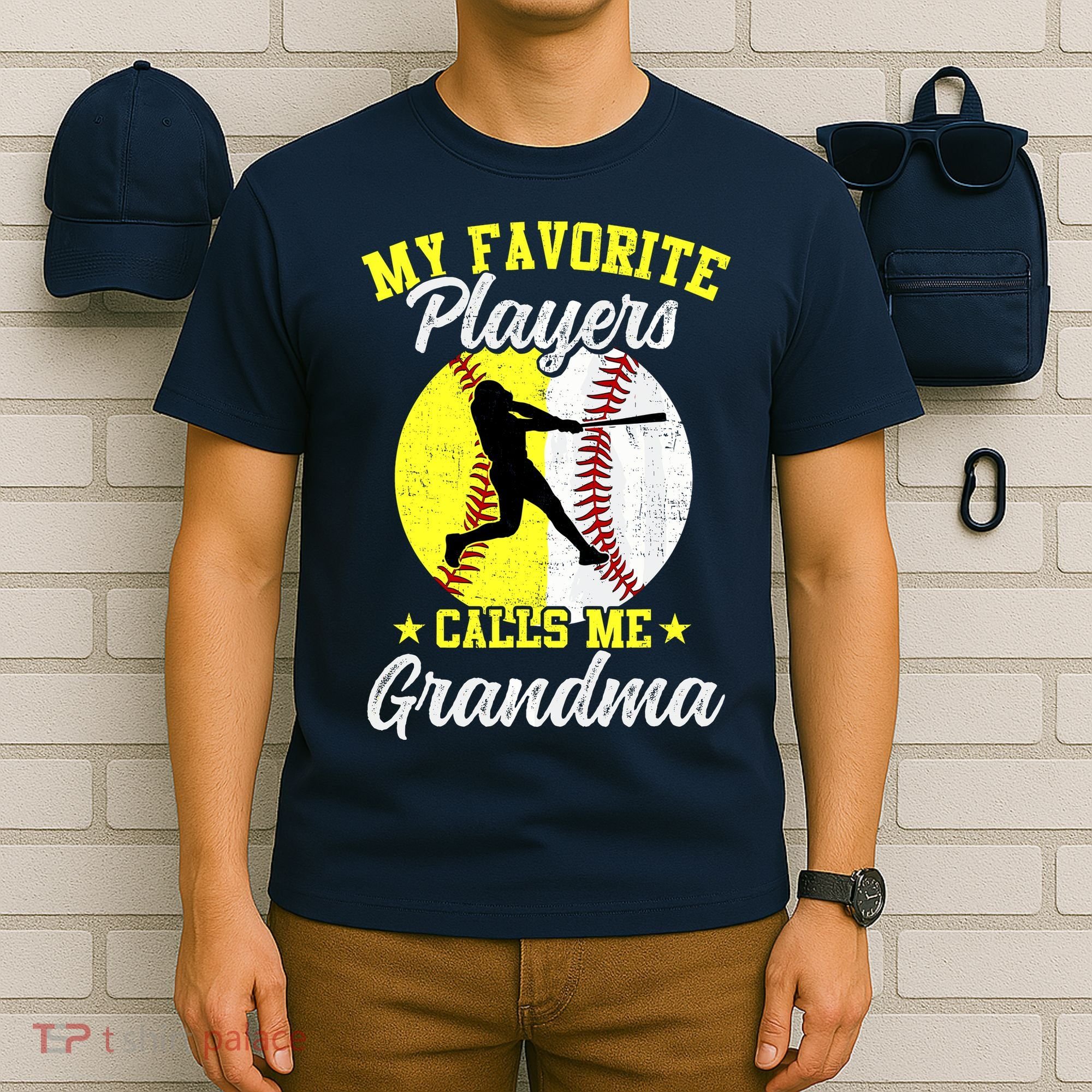 My Favorite Baseball Softball Players Calls Me Grandma T-Shirt