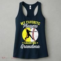 My Favorite Baseball Softball Players Calls Me Grandma Women's Tank Top thumb 3