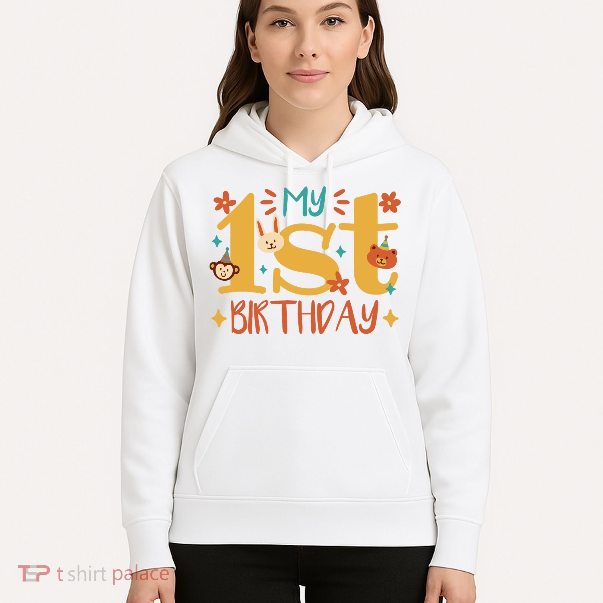 My First Birthday Animal Hoodie