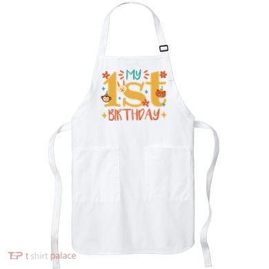 My First Birthday Animal Apron