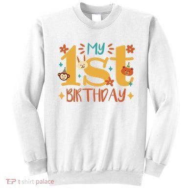 My First Birthday Animal Sweatshirt