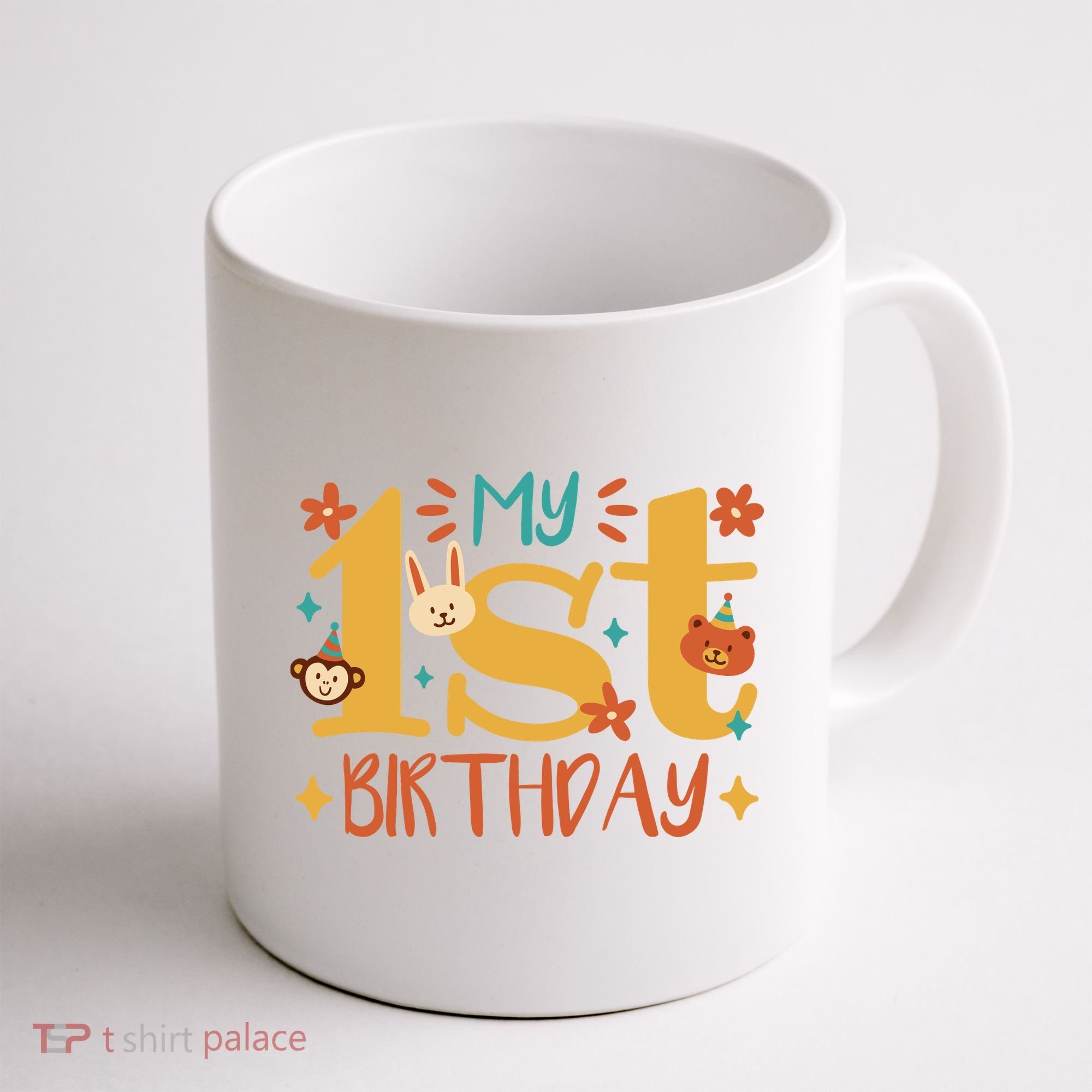 My First Birthday Animal Coffee Mug
