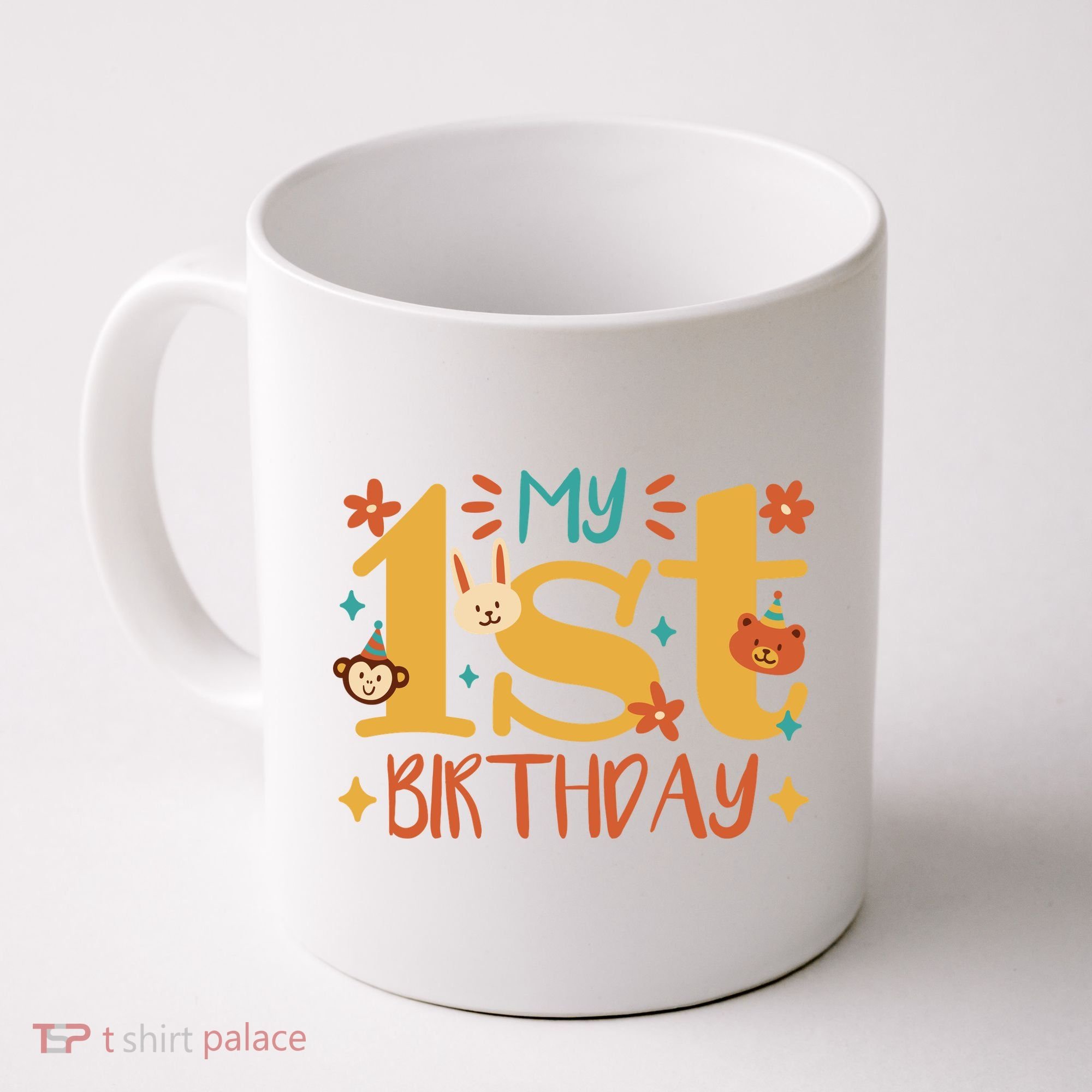 My First Birthday Animal Coffee Mug
