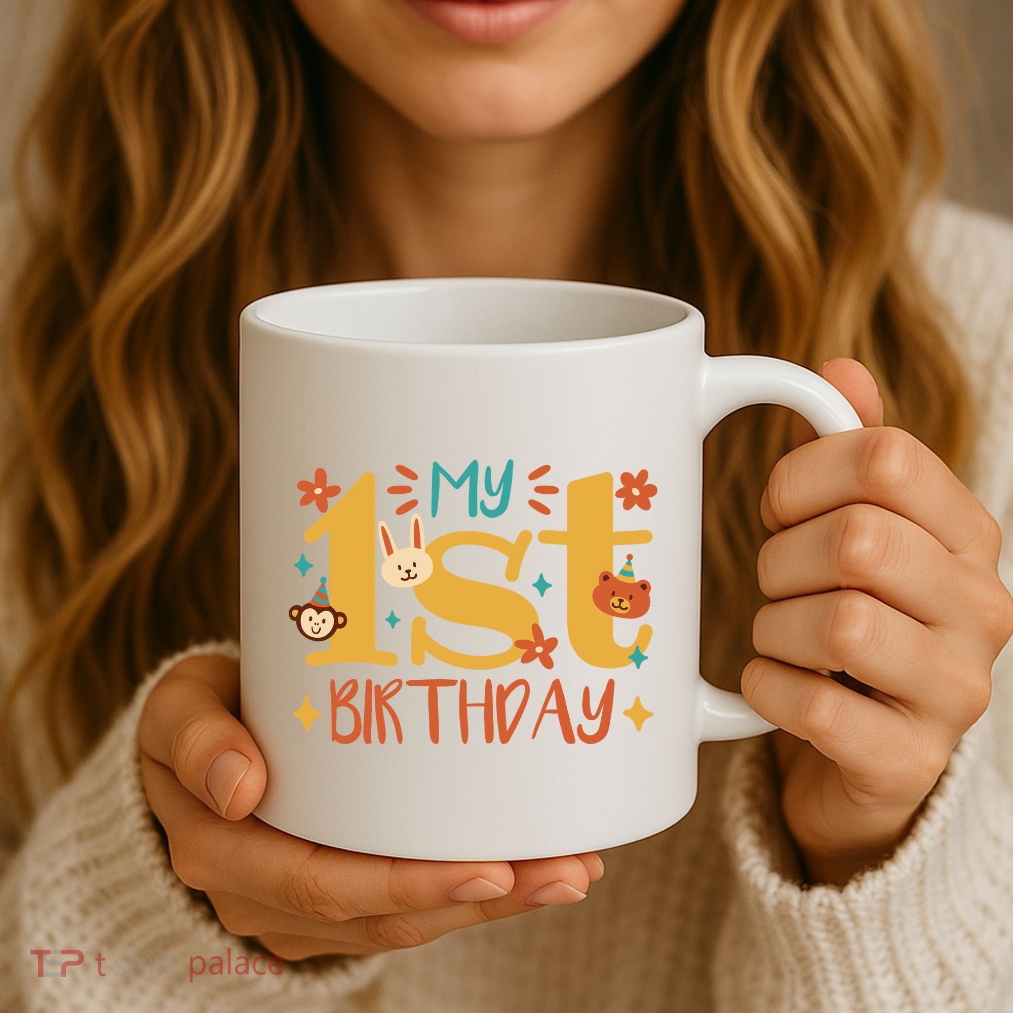 My First Birthday Animal Coffee Mug