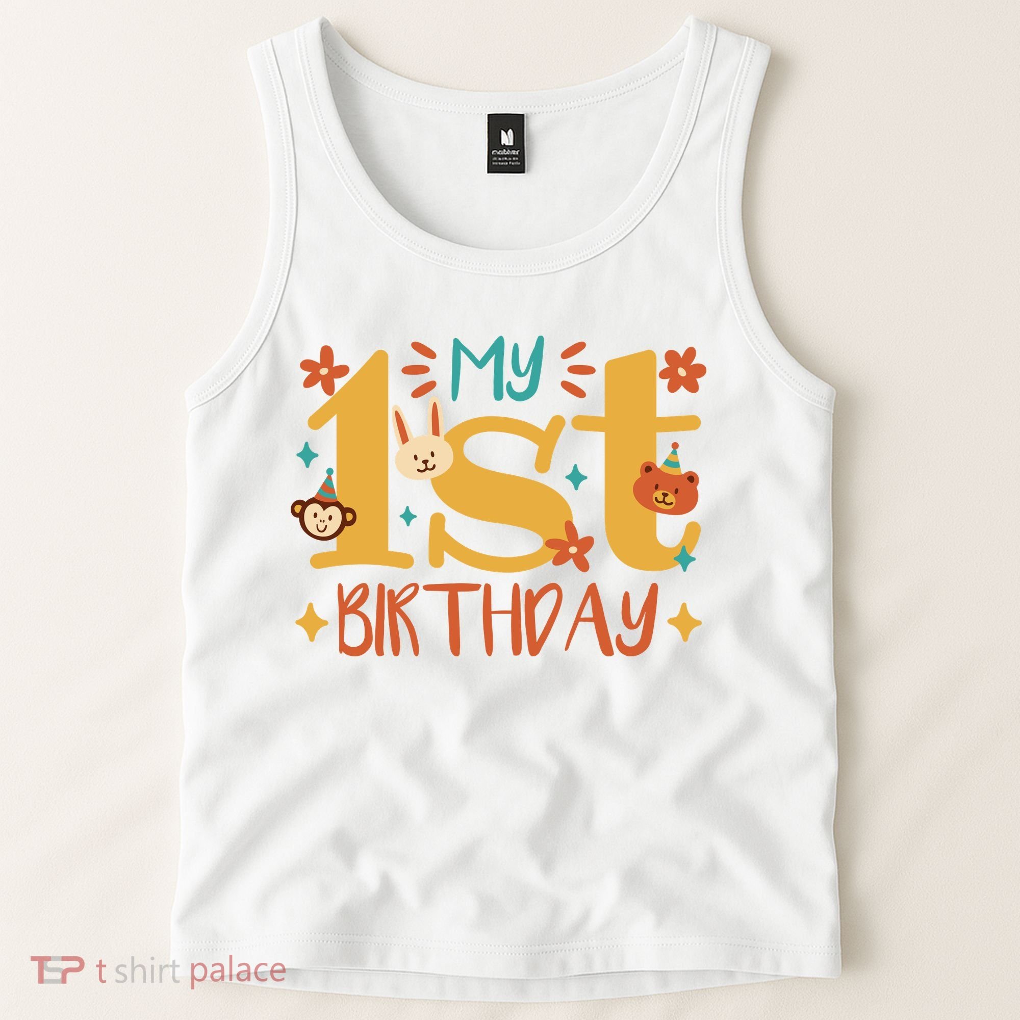 My First Birthday Animal Tank Top