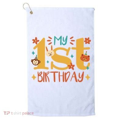 My First Birthday Animal Golf Towel