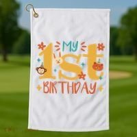 My First Birthday Animal Golf Towel thumb 1