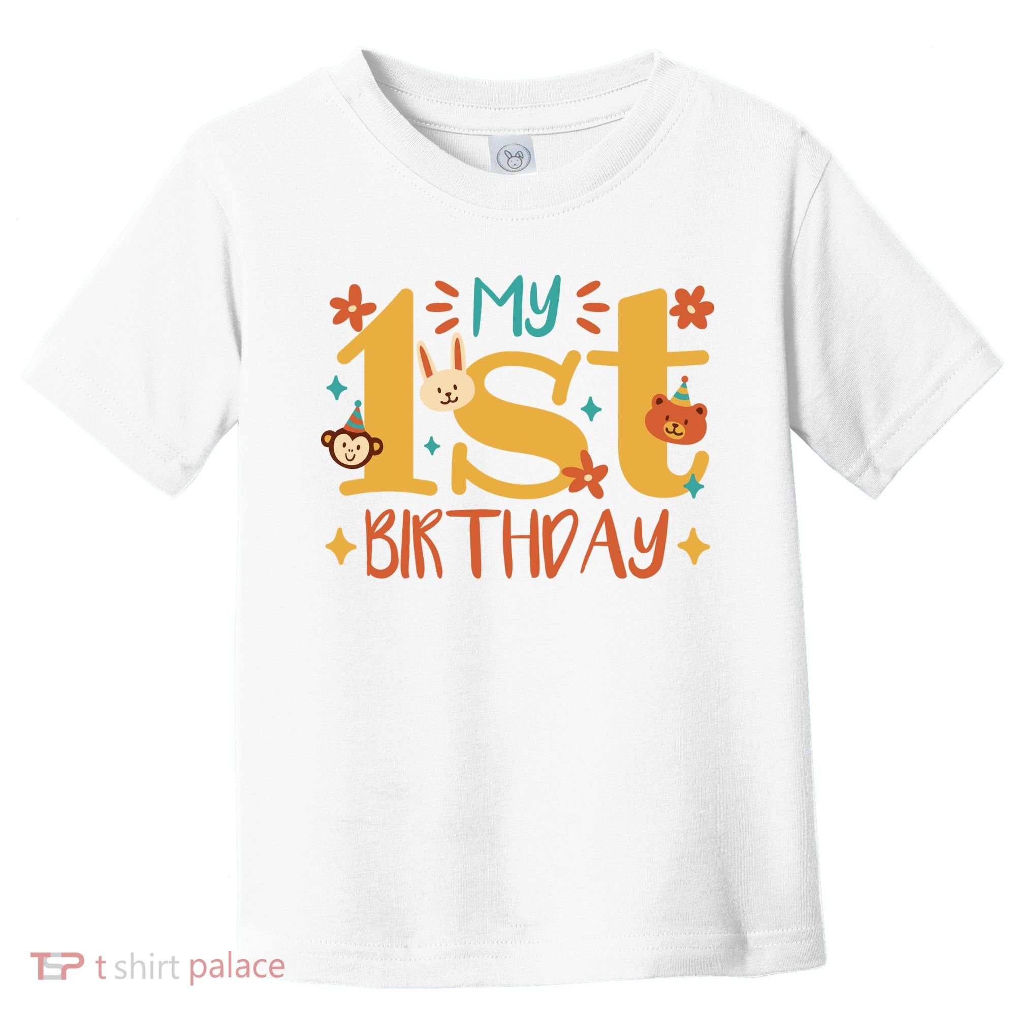 My First Birthday Animal Toddler T-Shirt