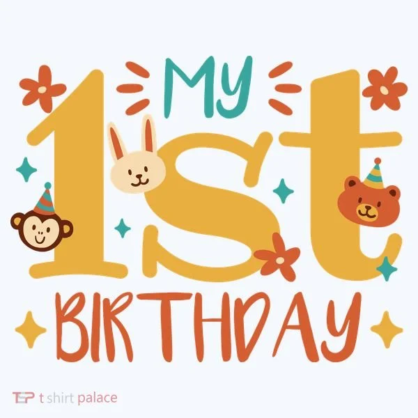 My First Birthday Animal Toddler T-Shirt