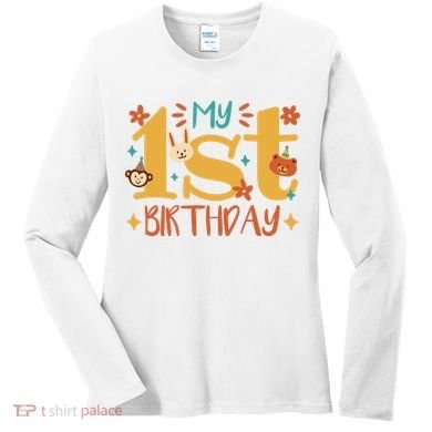 My First Birthday Animal Women's Long Sleeve Shirt