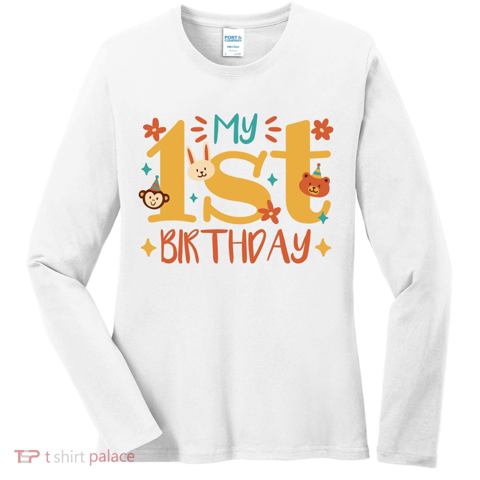 My First Birthday Animal Women's Long Sleeve Shirt