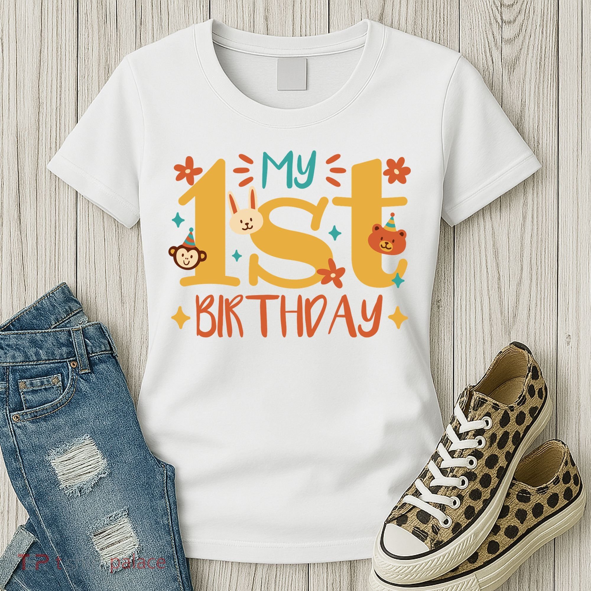 My First Birthday Animal Women's T-Shirt