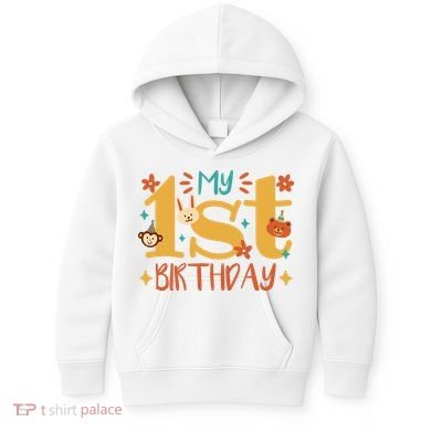 My First Birthday Animal Kids Hoodie