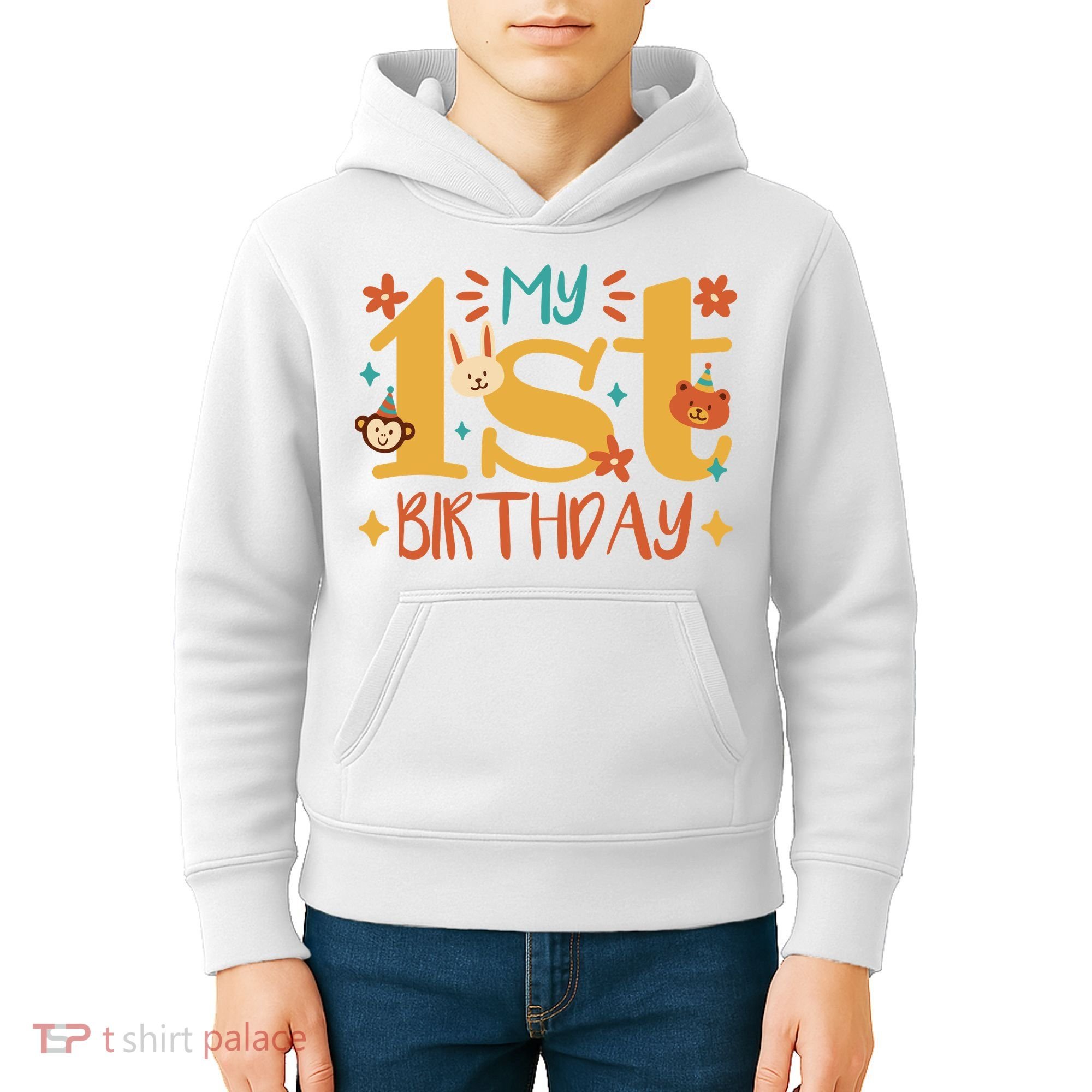 My First Birthday Animal Kids Hoodie