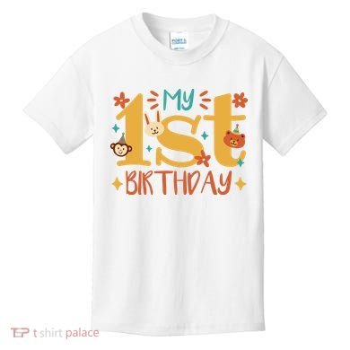 My First Birthday Animal Kids T-Shirt
