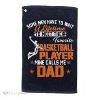 My Favorite Basketball Player Calls Me Dad Gift For Father Golf Towel thumb 0