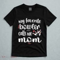 My Favorite Bowler Calls Me Bowling Mom Bowler Mama Gift T-Shirt thumb 5