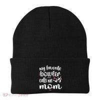 My Favorite Bowler Calls Me Bowling Mom Bowler Mama Gift Beanie thumb 0