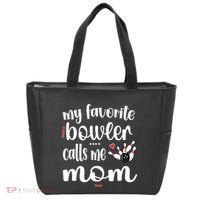 My Favorite Bowler Calls Me Bowling Mom Bowler Mama Gift Tote Bag thumb 0