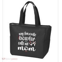 My Favorite Bowler Calls Me Bowling Mom Bowler Mama Gift Tote Bag thumb 3