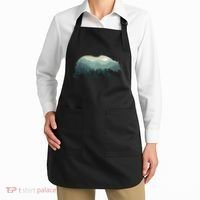 Misty Forest Bear Silhouette Wildlife Nature Lover Apron thumb 2
