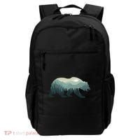 Misty Forest Bear Silhouette Wildlife Nature Lover Backpack thumb 0