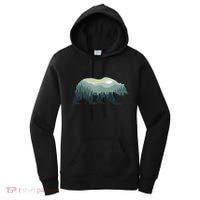 Misty Forest Bear Silhouette Wildlife Nature Lover Women's Hoodie thumb 0