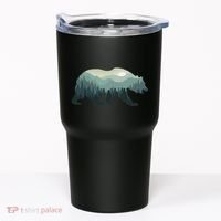 Misty Forest Bear Silhouette Wildlife Nature Lover Tumbler thumb 0