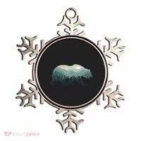 Misty Forest Bear Silhouette Wildlife Nature Lover Ornament thumb 0