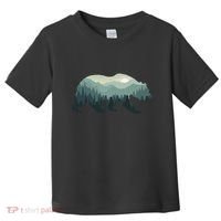 Misty Forest Bear Silhouette Wildlife Nature Lover Toddler T-Shirt thumb 0