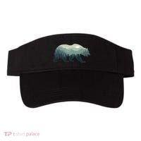 Misty Forest Bear Silhouette Wildlife Nature Lover Visor thumb 0