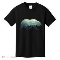 Misty Forest Bear Silhouette Wildlife Nature Lover Kids T-Shirt thumb 0