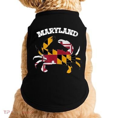 Maryland Flag Blue Crab State Gift Doggie Tank