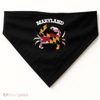 Maryland Flag Blue Crab State Gift USA-Made Doggie Bandana thumb 0