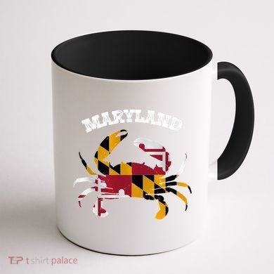 Maryland Flag Blue Crab State Gift Coffee Mug back